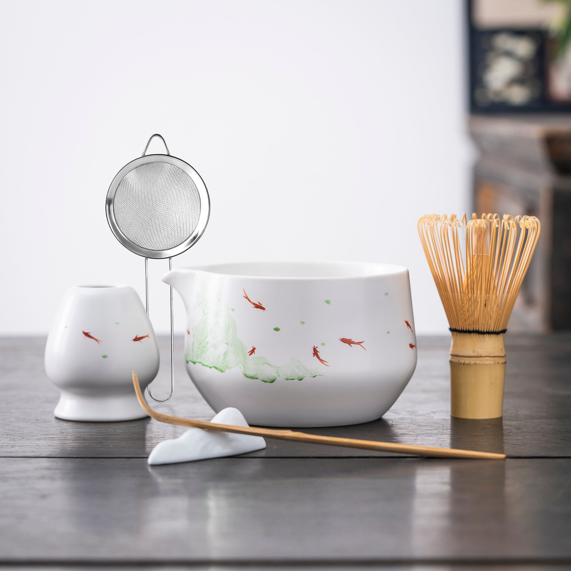 Goldfish - Themed Hand - painted Matcha Kit