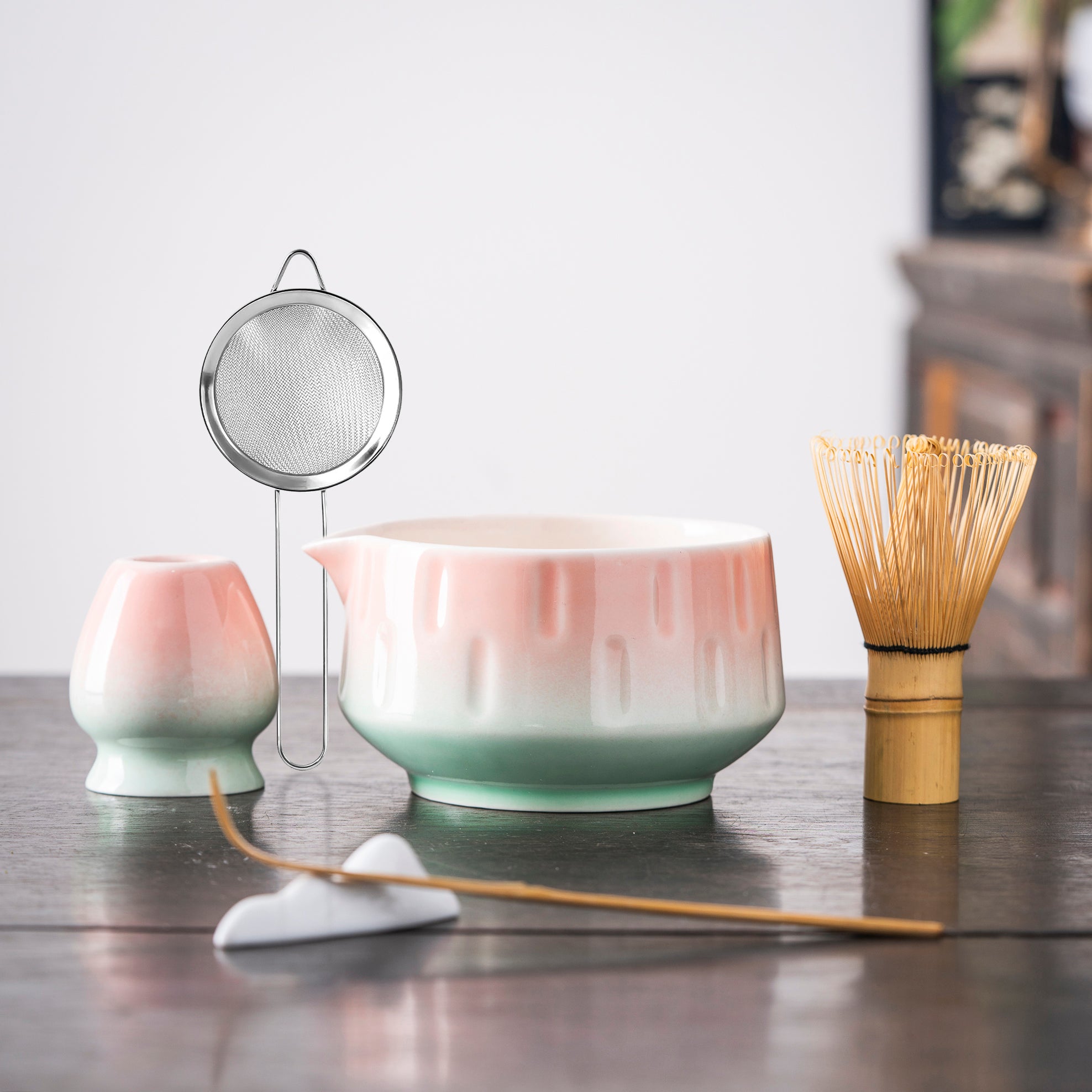 Gradient Pink - Green Minimalist Matcha Kit