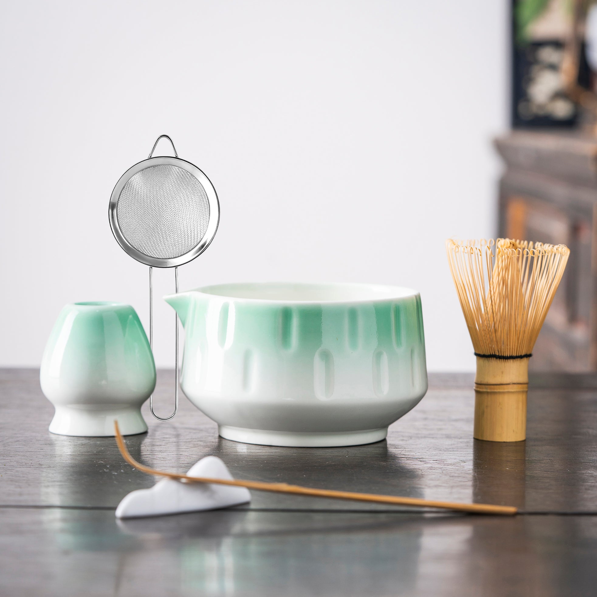 Textured Ombre Green Matcha Kit