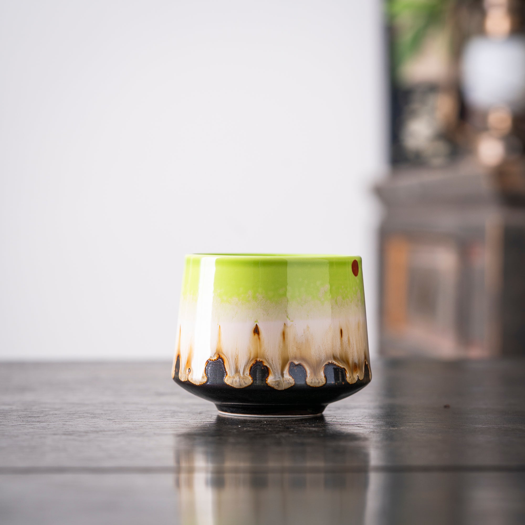 Hand - painted Crane Gradient Ceramic Cup: Artisan Crafted