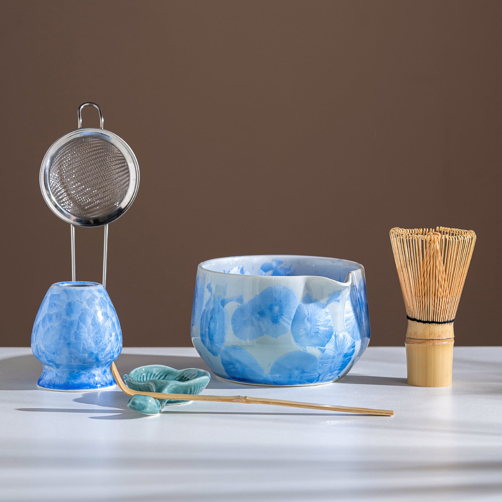 Blue Crystalline Glaze Matcha  Set