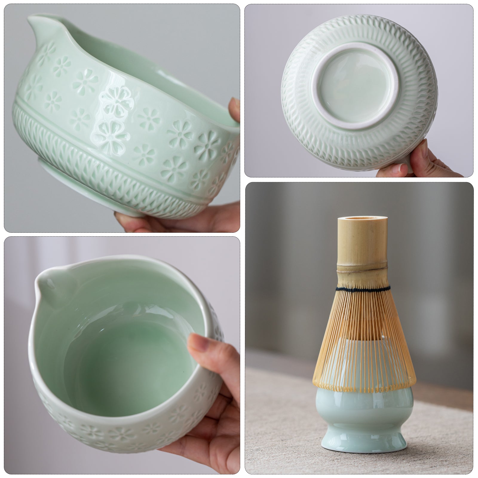 Mint Cherry Blossoms Matcha kit