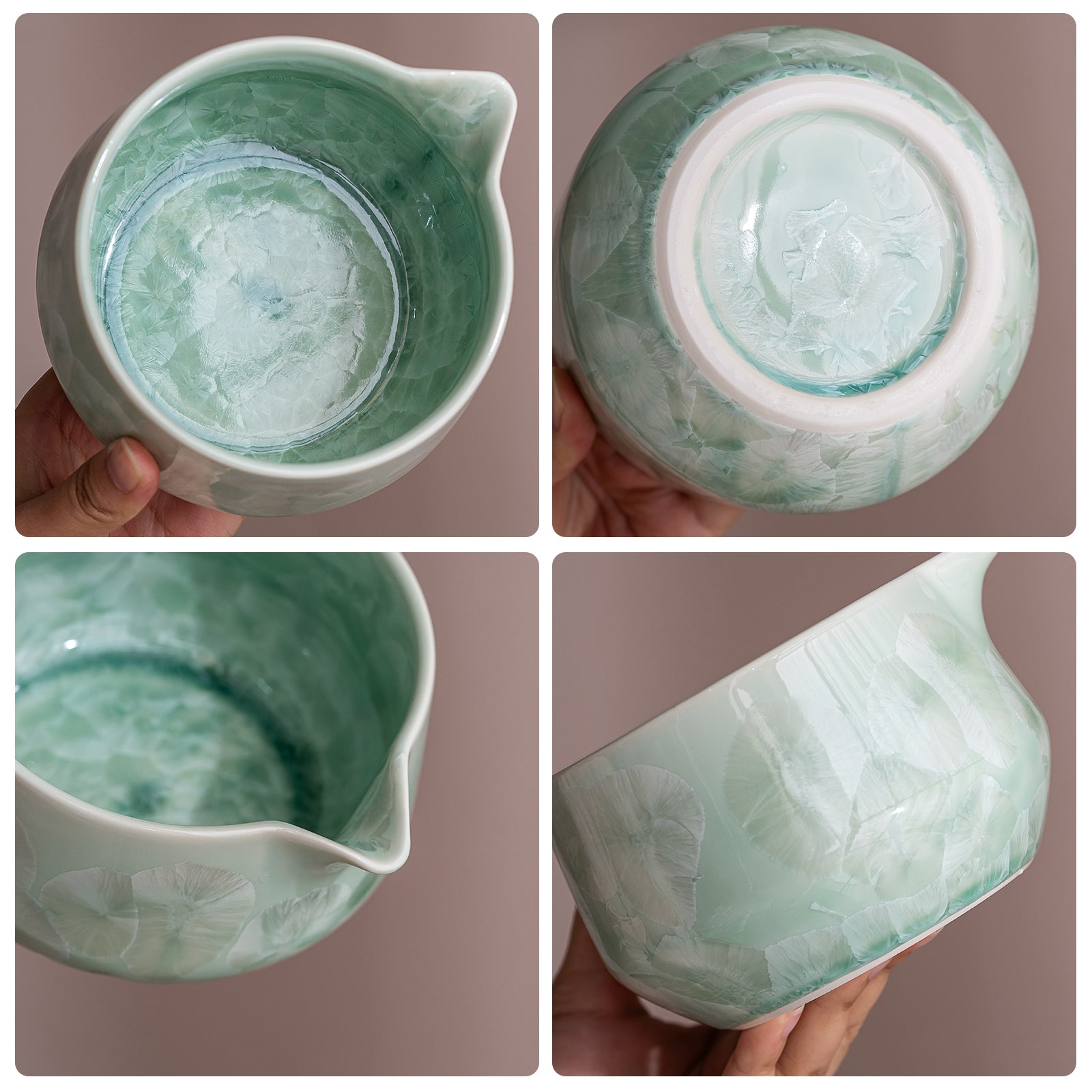 Green Crystalline Glaze Matcha  Set