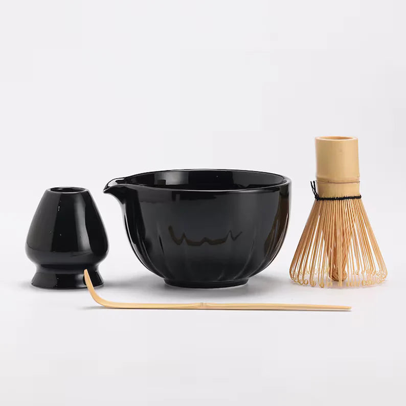 Sage green Cherry Blossoms Matcha Whisk Set