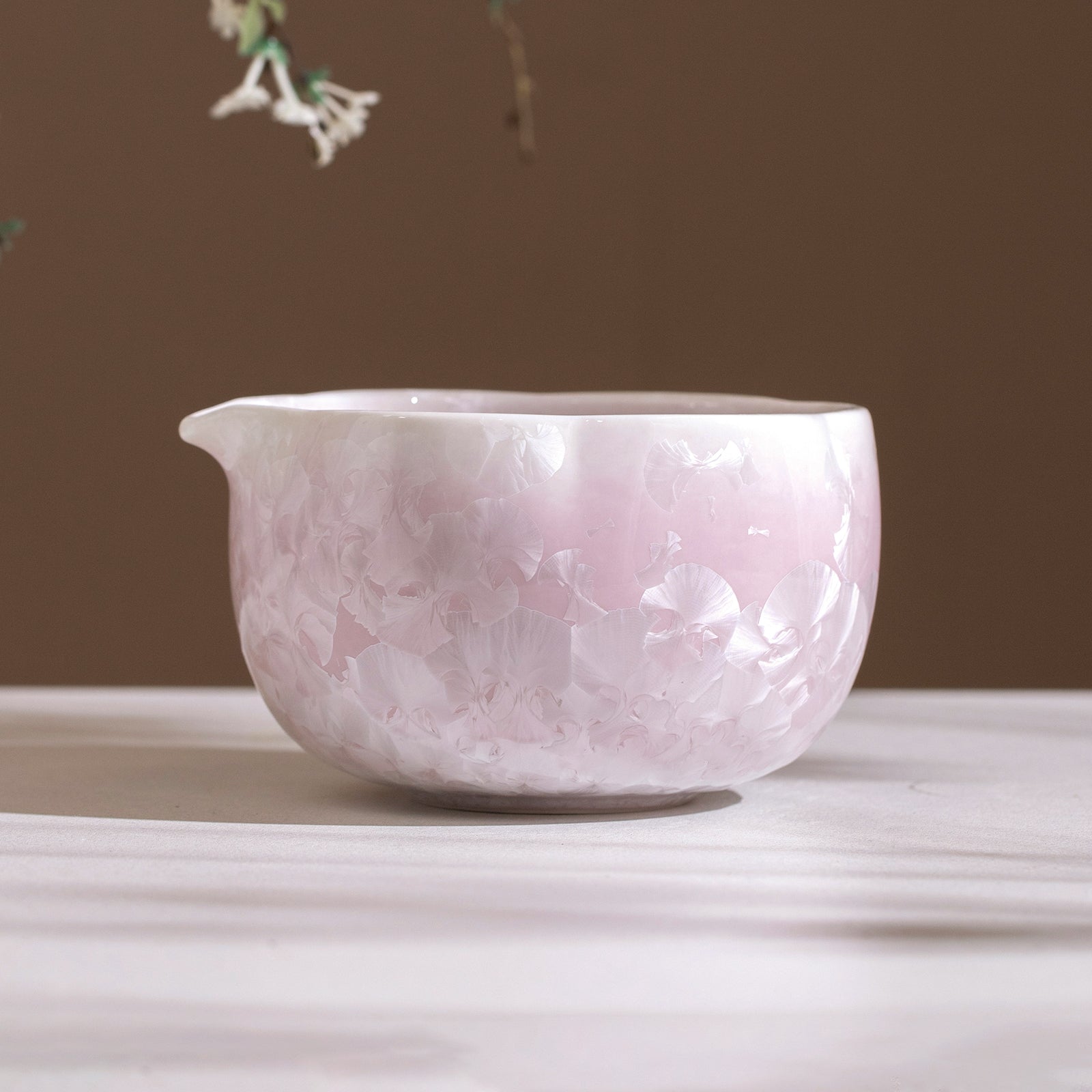 Matcha Bowl Set - Purple Crystalline Glaze： Matcha Whisk Set Included for Elegant Ceremony