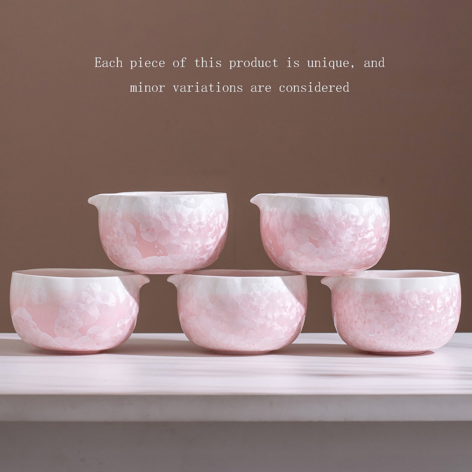 Matcha Bowl Set - Pink Crystalline Glaze Design:Complete Matcha Kit for Elegant Ceremony