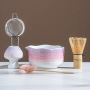 Purple Pink Cherry Blossom Matcha Tea Set