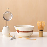 Matcha Bowl Set Dachshund Japanese Tea Set with Whisk Strainer and Scoop Gift for Dog and Tea Lovers