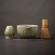 Sage green Cherry Blossoms Matcha Whisk Set
