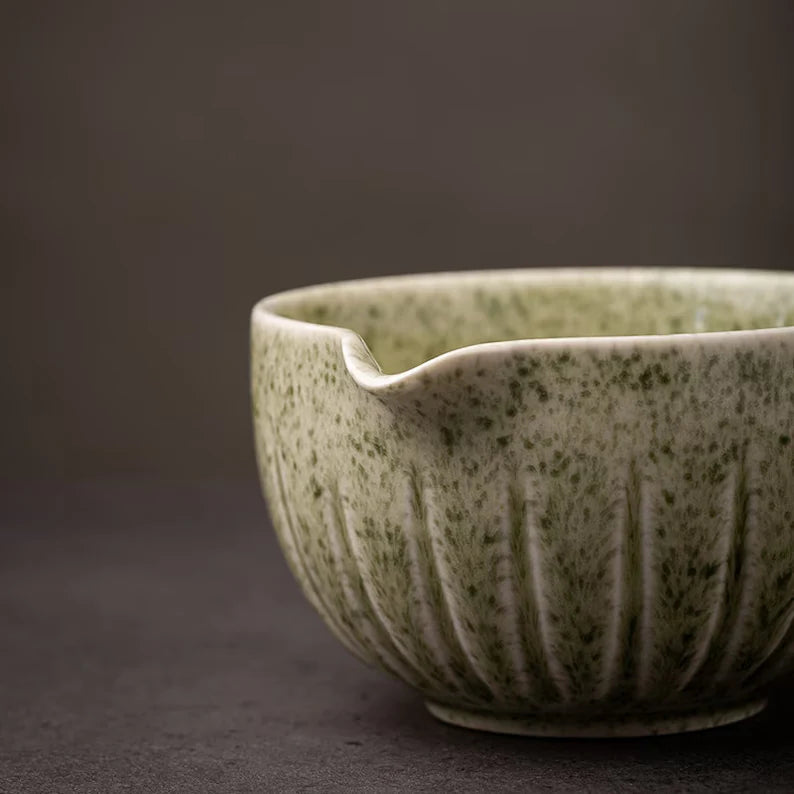 Sage green Cherry Blossoms Matcha Whisk Set