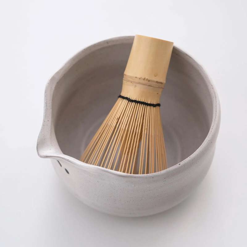 Marble Bear Ceramic Matcha Bowl Set