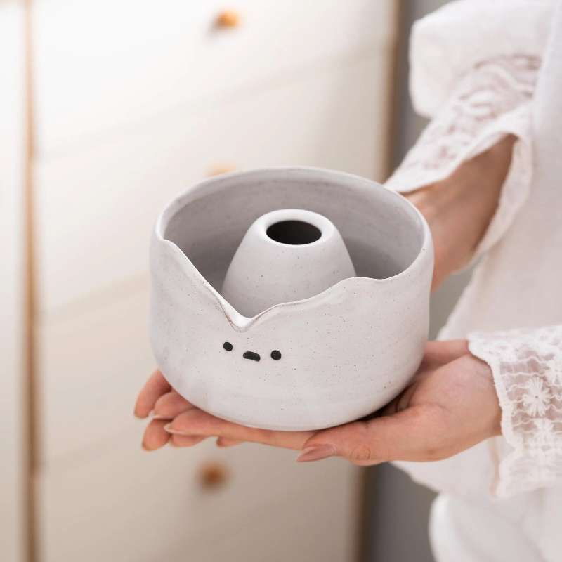 Marble Bear Ceramic Matcha Bowl Set