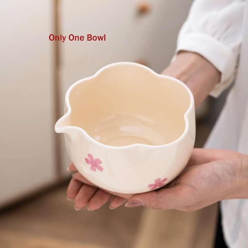 Original Cherry Blossom Ceramic Matcha Bowl Set