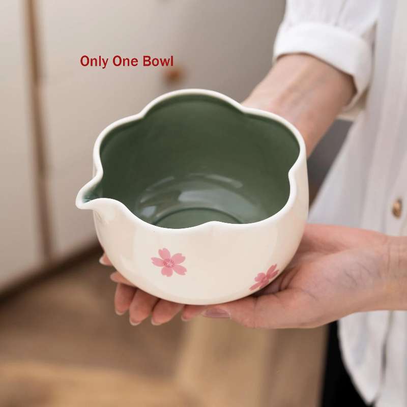 Original Cherry Blossom Ceramic Matcha Bowl Set