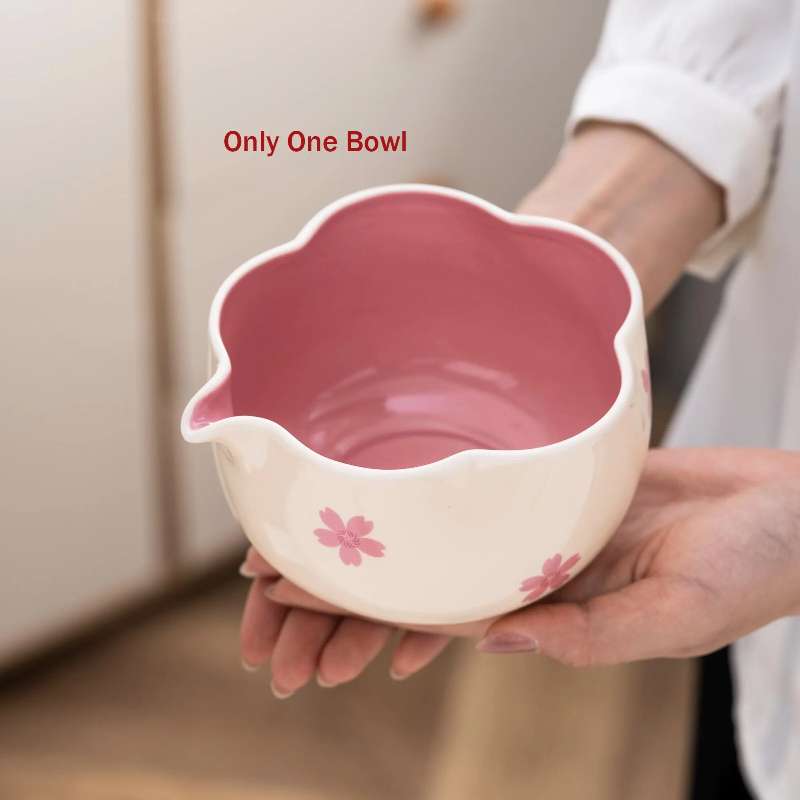 Original Cherry Blossom Ceramic Matcha Bowl Set