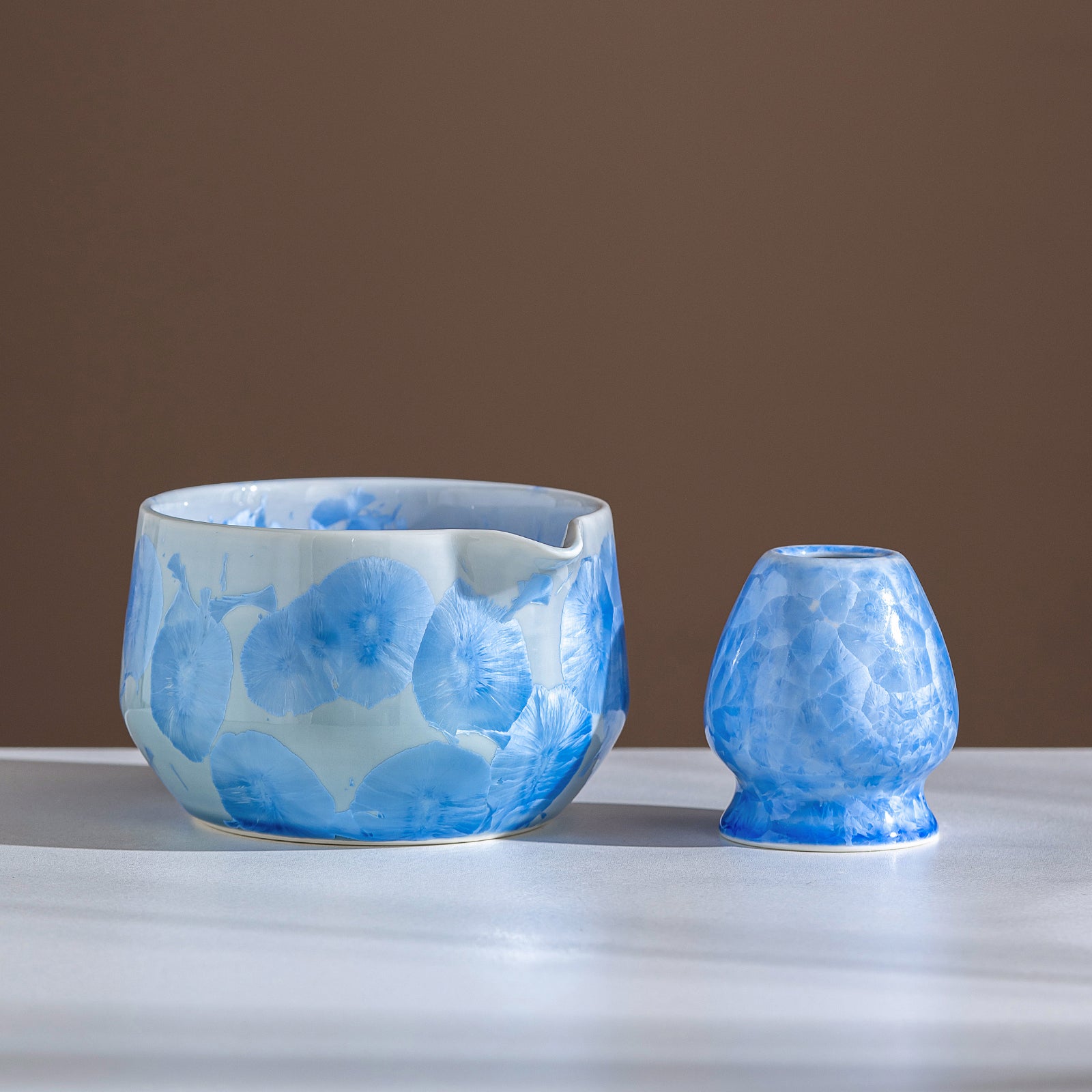 Blue Crystalline Glaze Matcha  Set