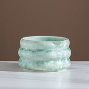 Green Crystalline Glaze Matcha Bowl Set with Whisk Strainer