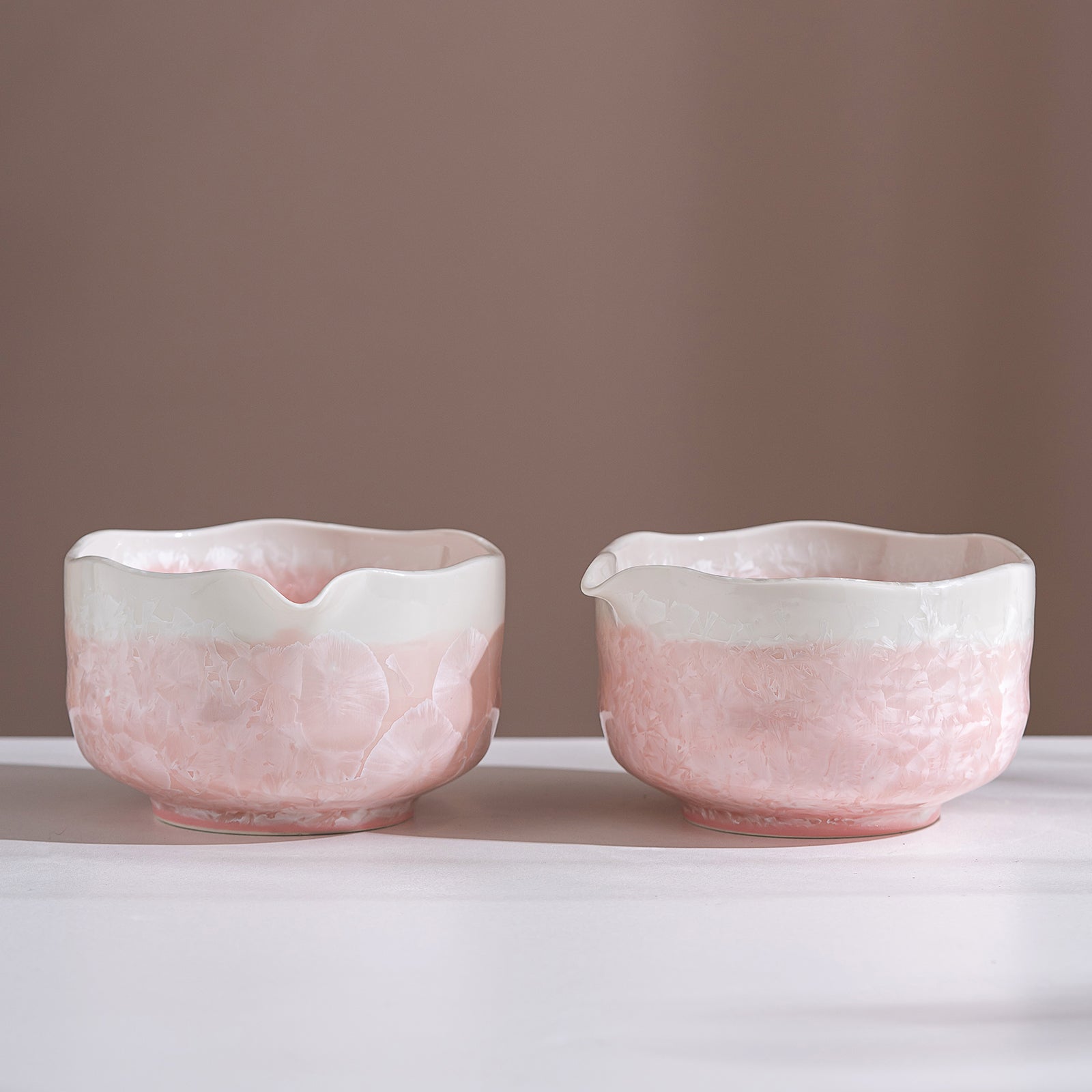 Pink Crystalline Glaze Matcha bowl Set