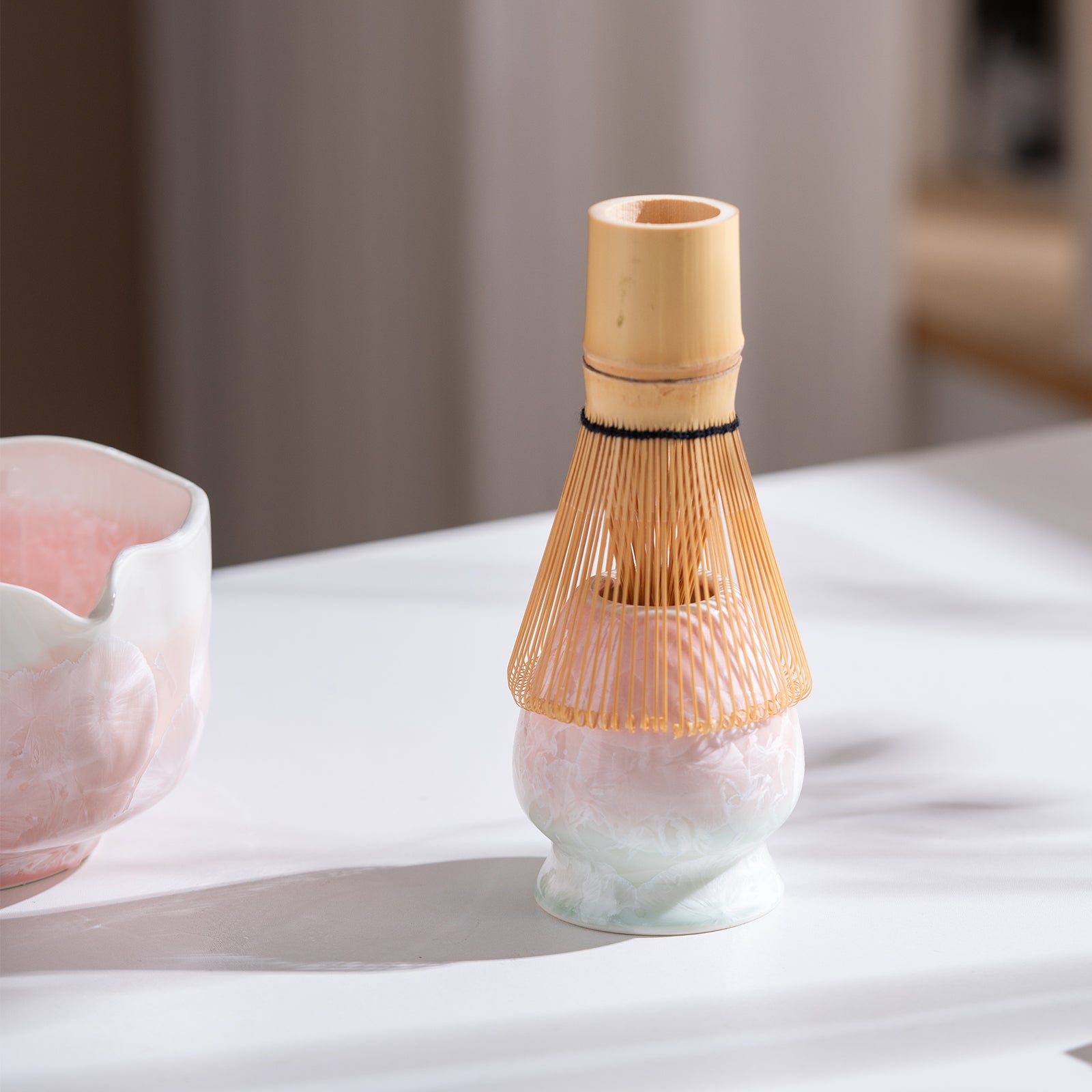 Pink Crystalline Glaze Matcha bowl Set