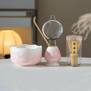 Crystalline Glaze Japanese  Matcha Bowl Set