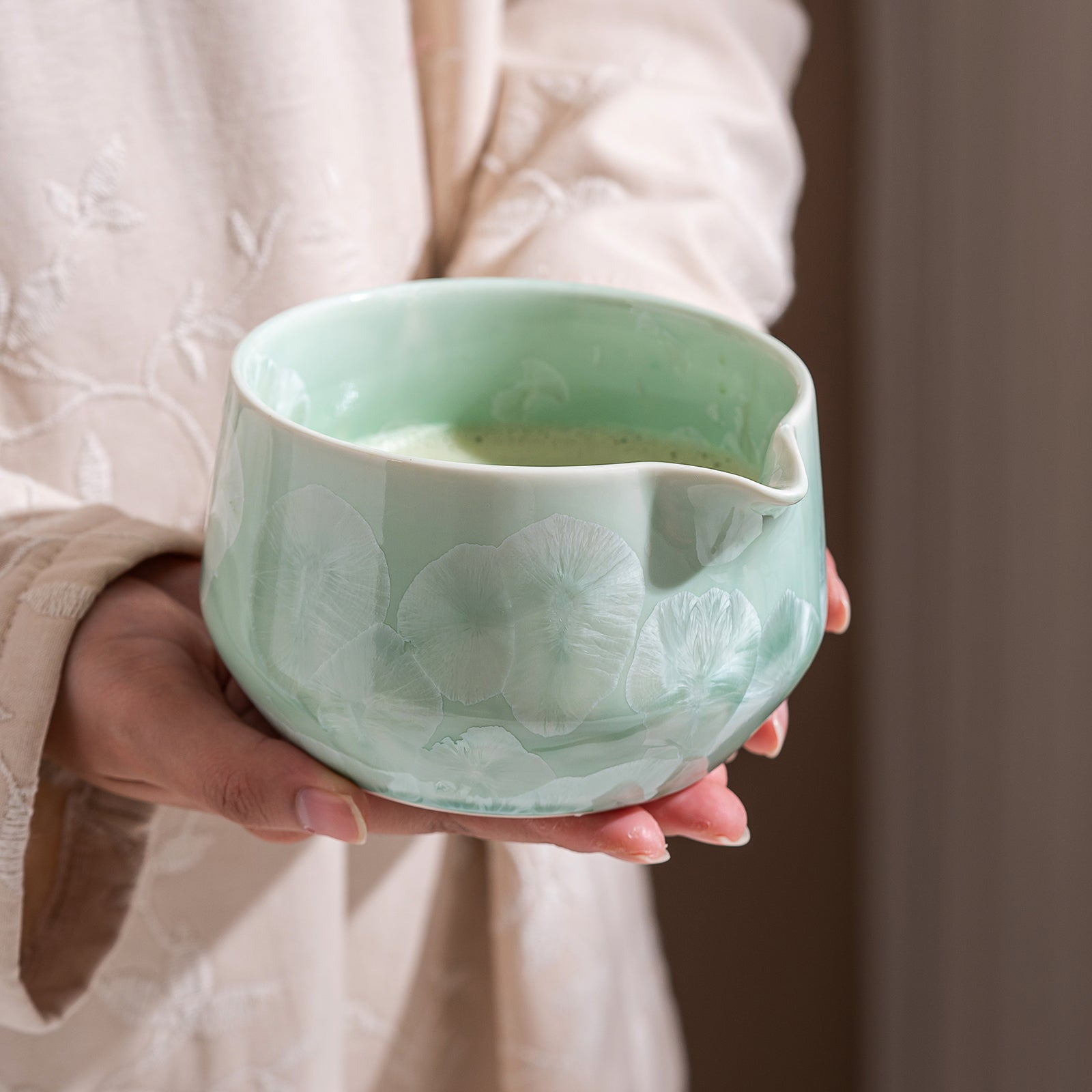 Green Crystalline Glaze Matcha  Set