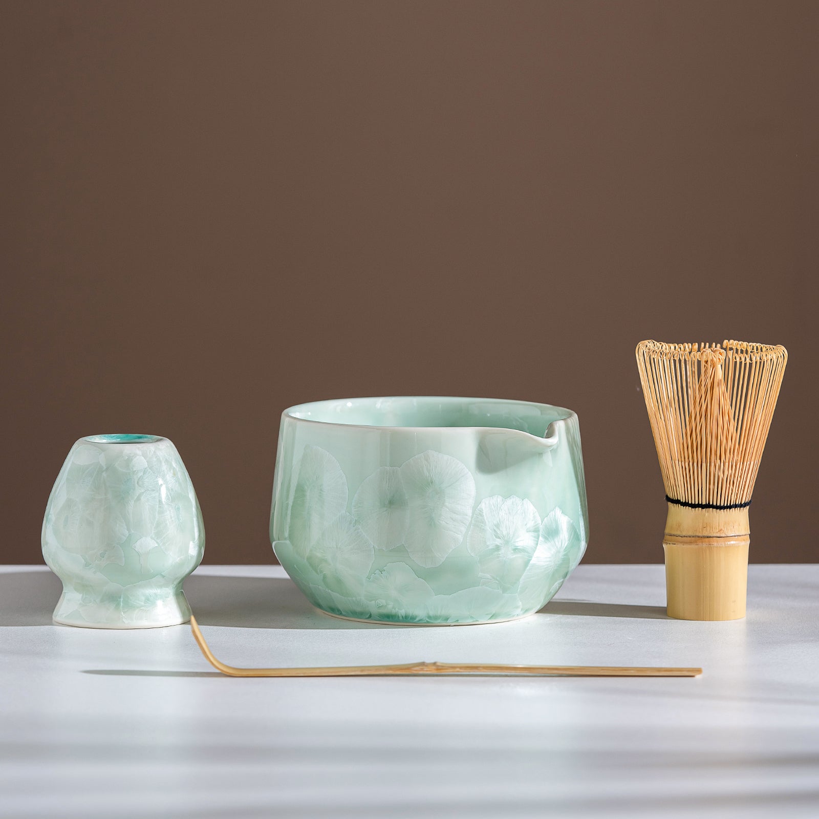 Green Crystalline Glaze Matcha  Set