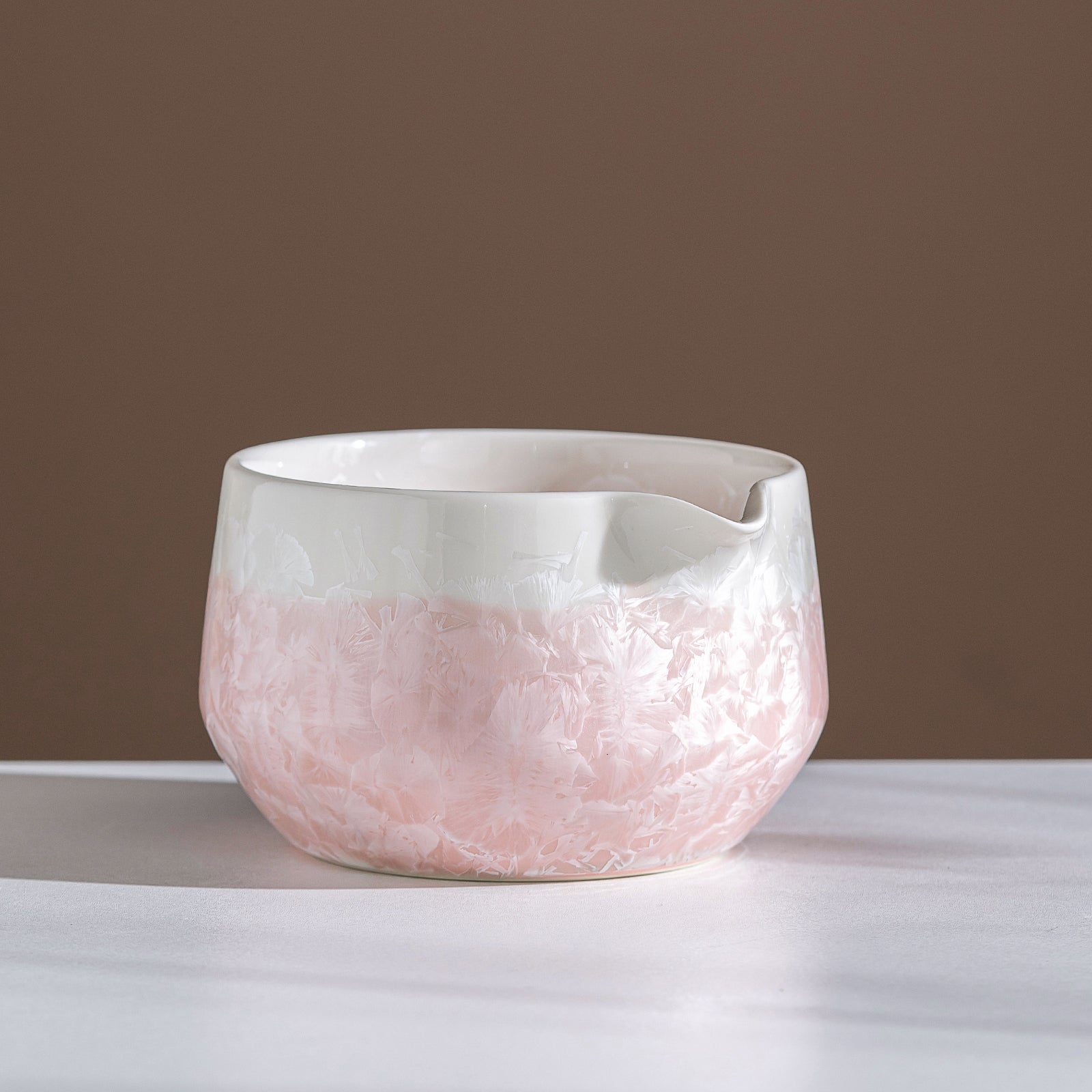 Pink Crystalline Glaze Matcha Bowl Set