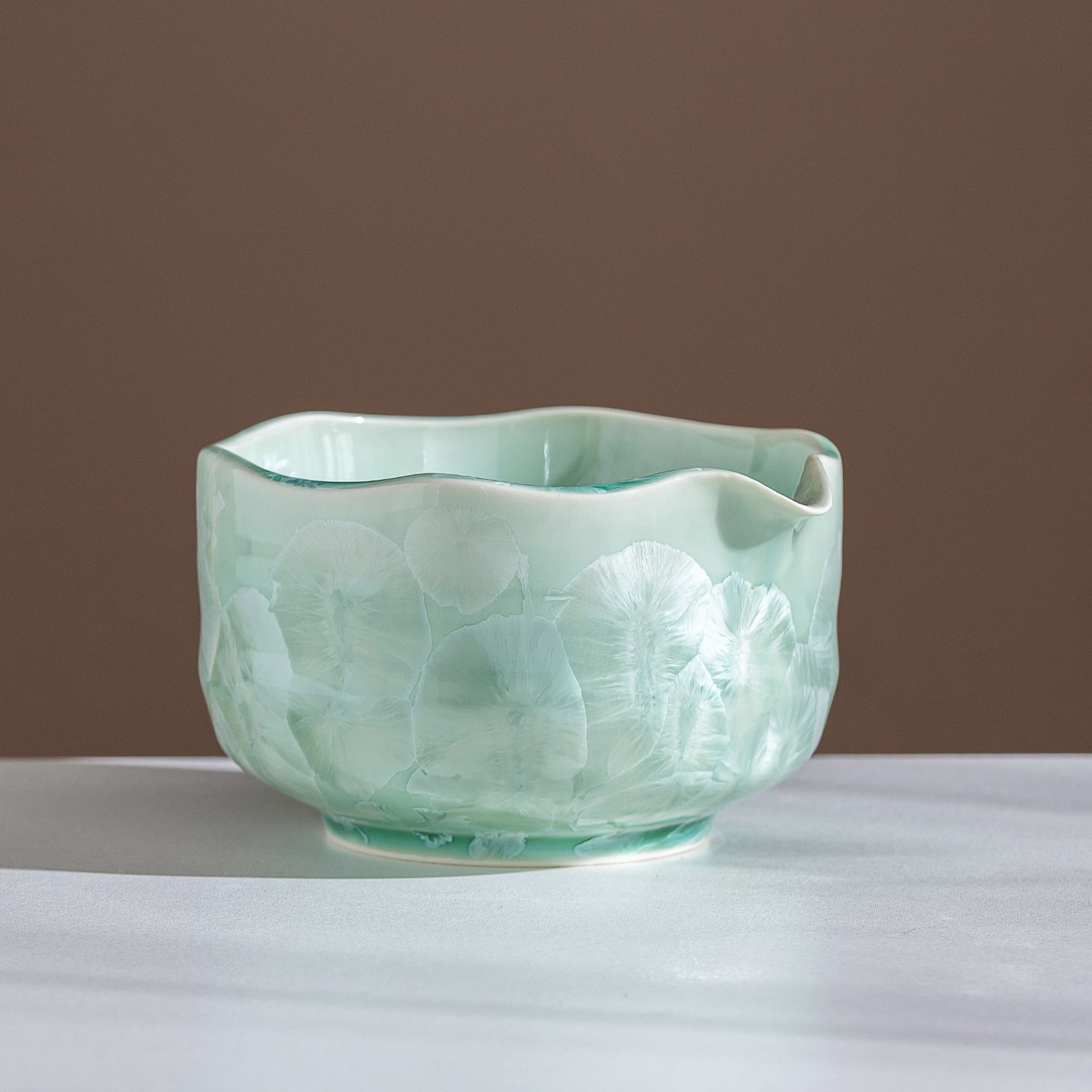 Green Crystalline Glaze Matcha bowl Set