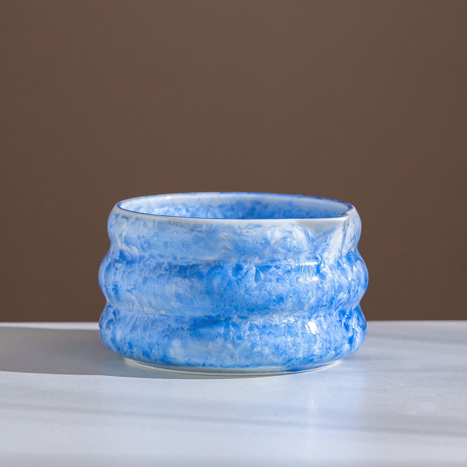 Mint Blue Crystalline Glaze Matcha Bowl Set