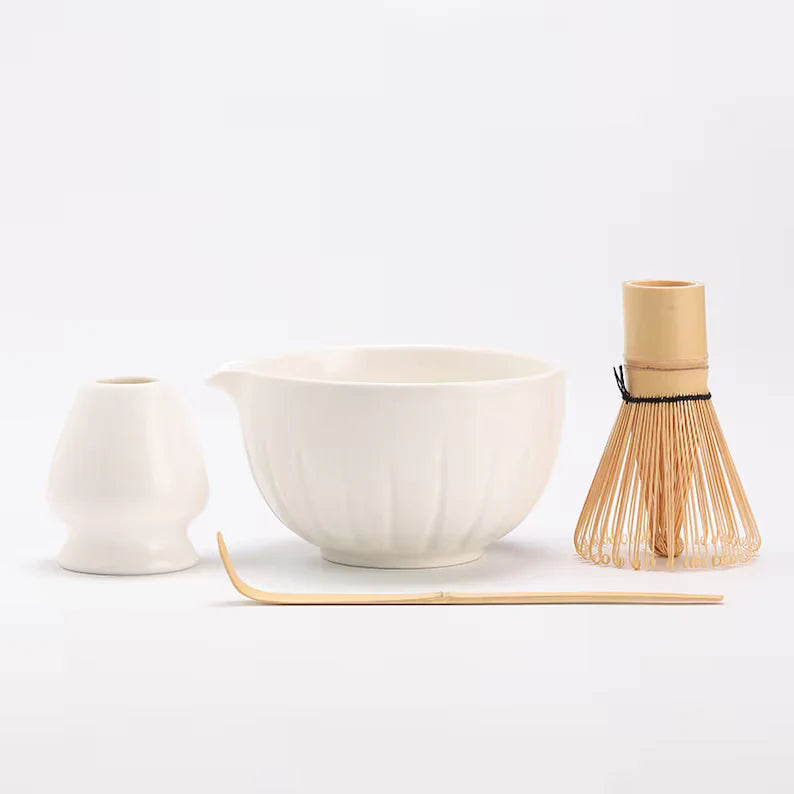 Sage green Cherry Blossoms Matcha Whisk Set