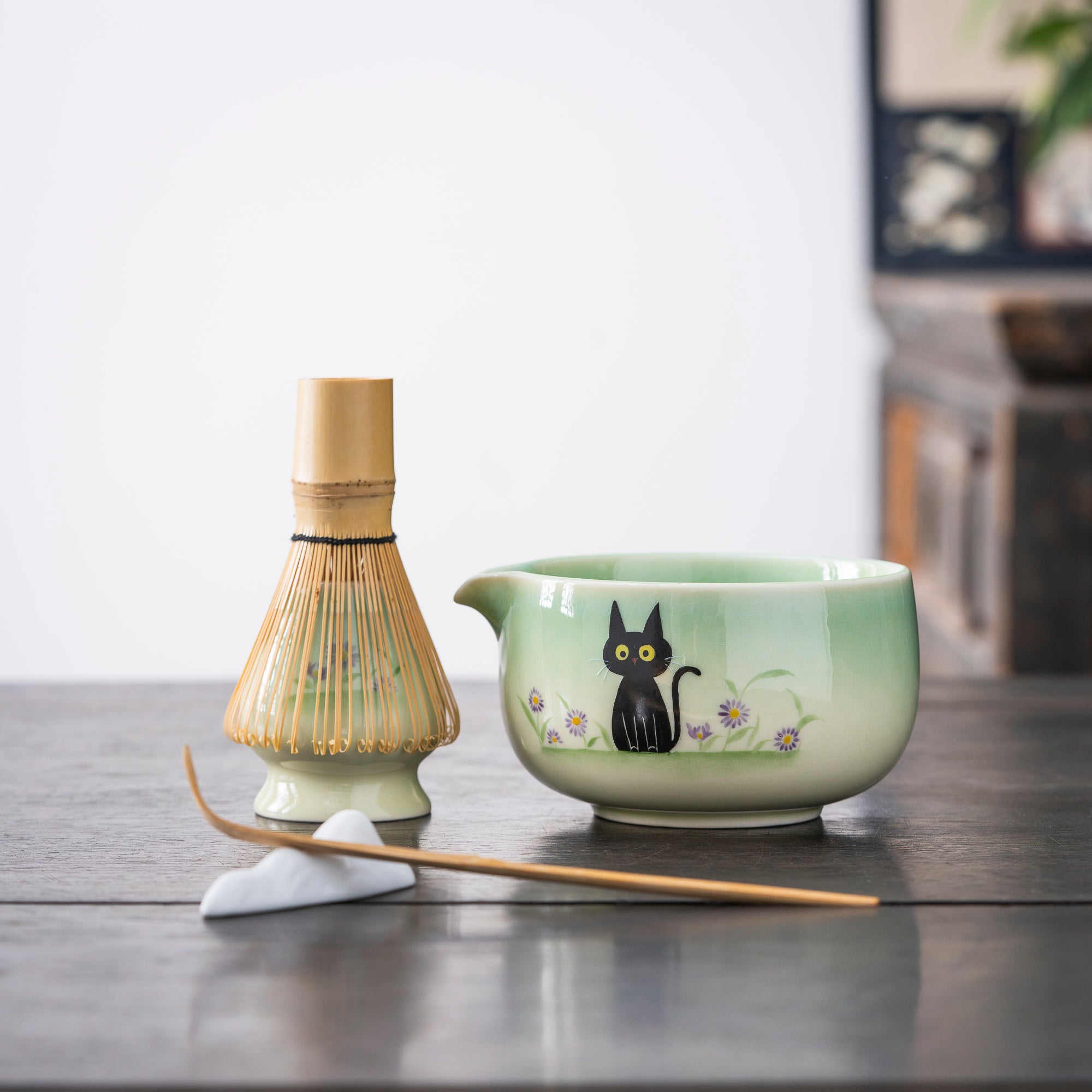 Cat - Themed Hand - painted Matcha Kit