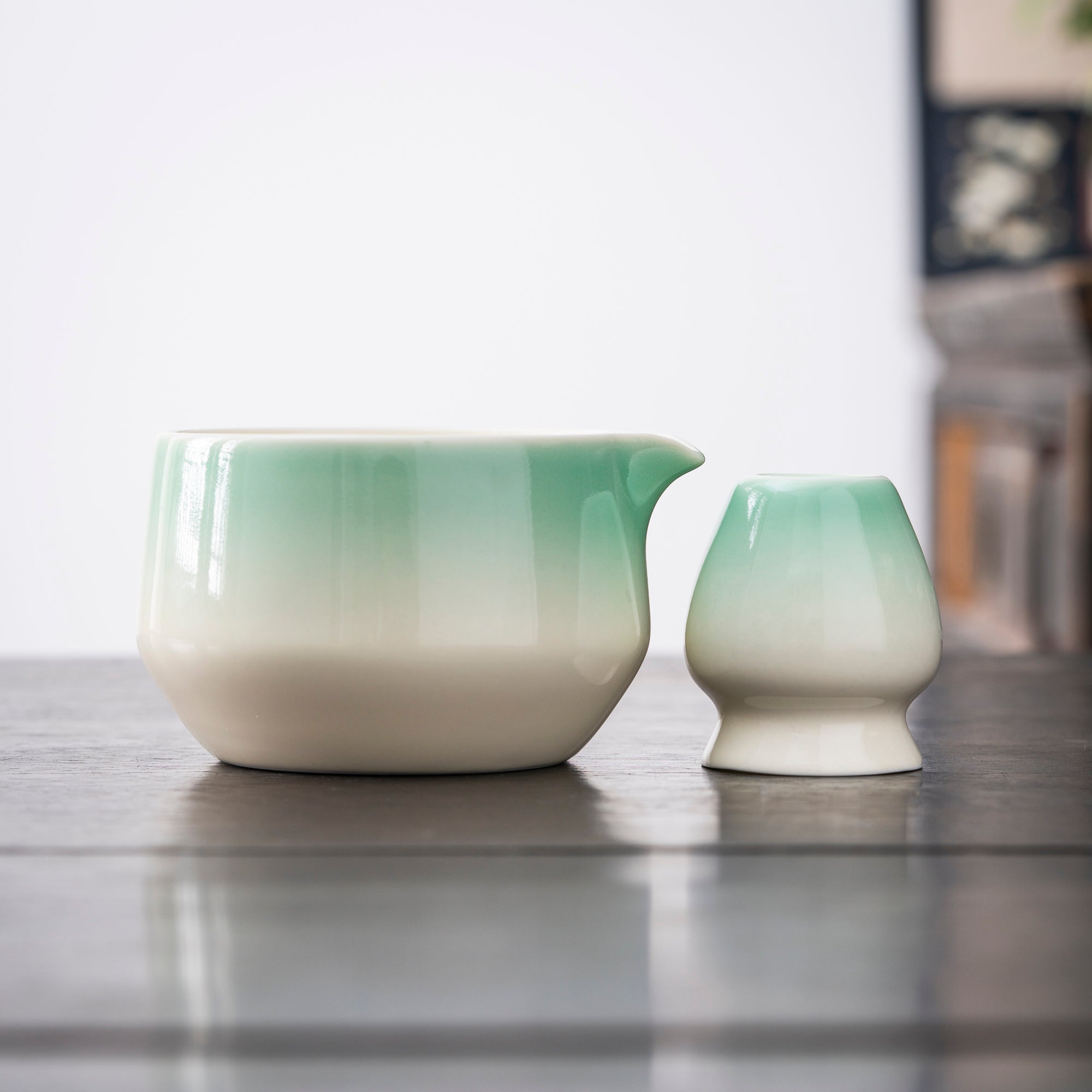 Hand-painted Black Cat Matcha Whisk Set
