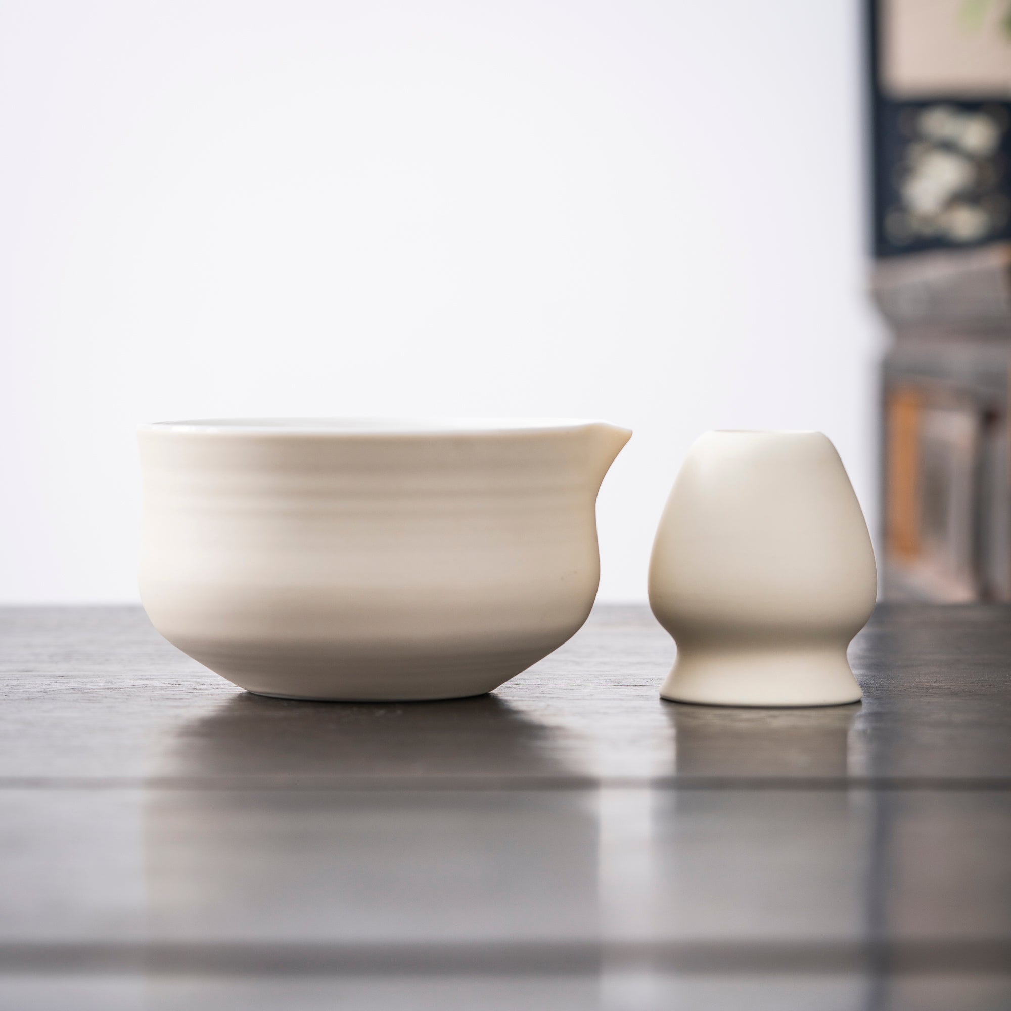 Hand - painted Blue Blossom Matcha Set