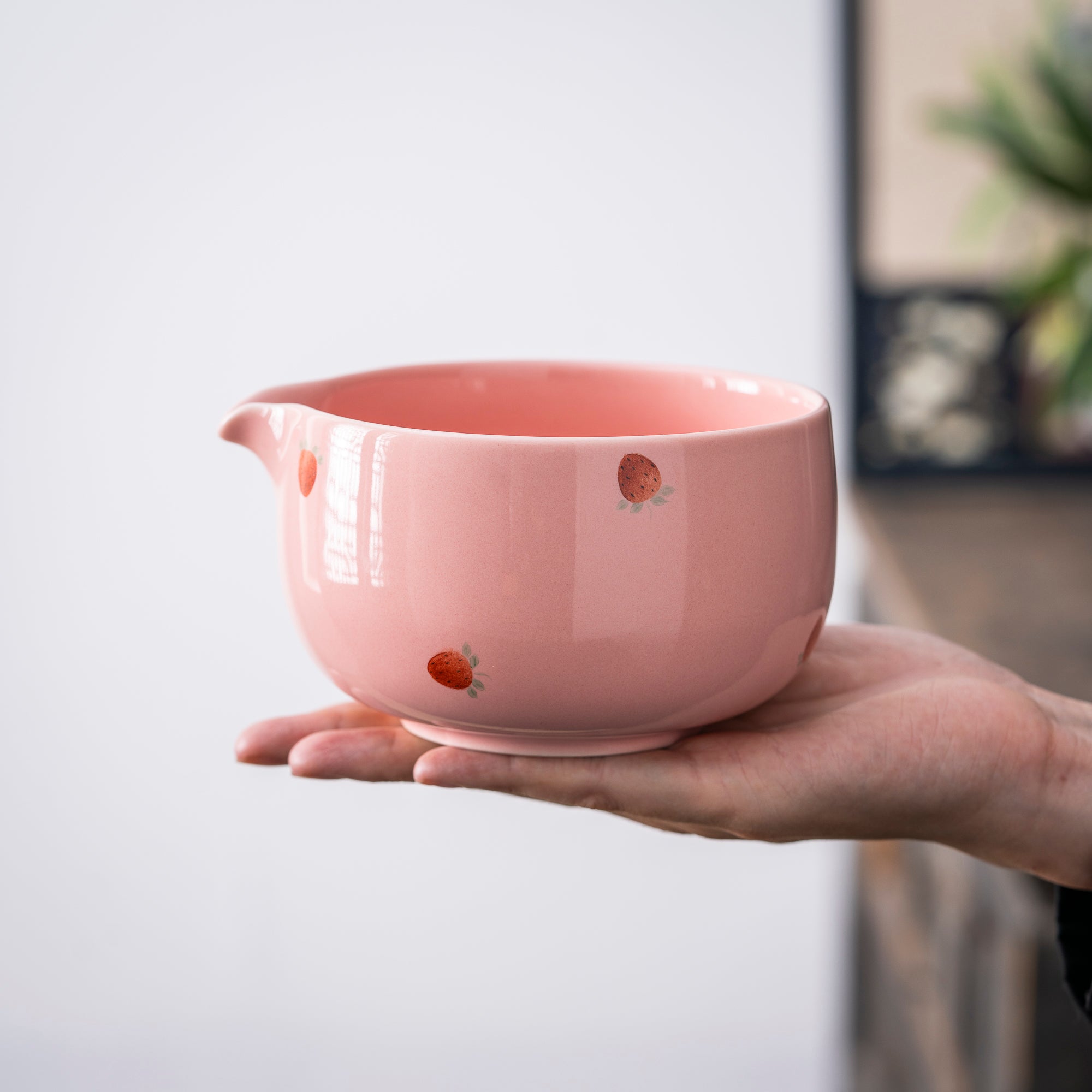 Hand - painted Strawberry Pink Matcha Kit