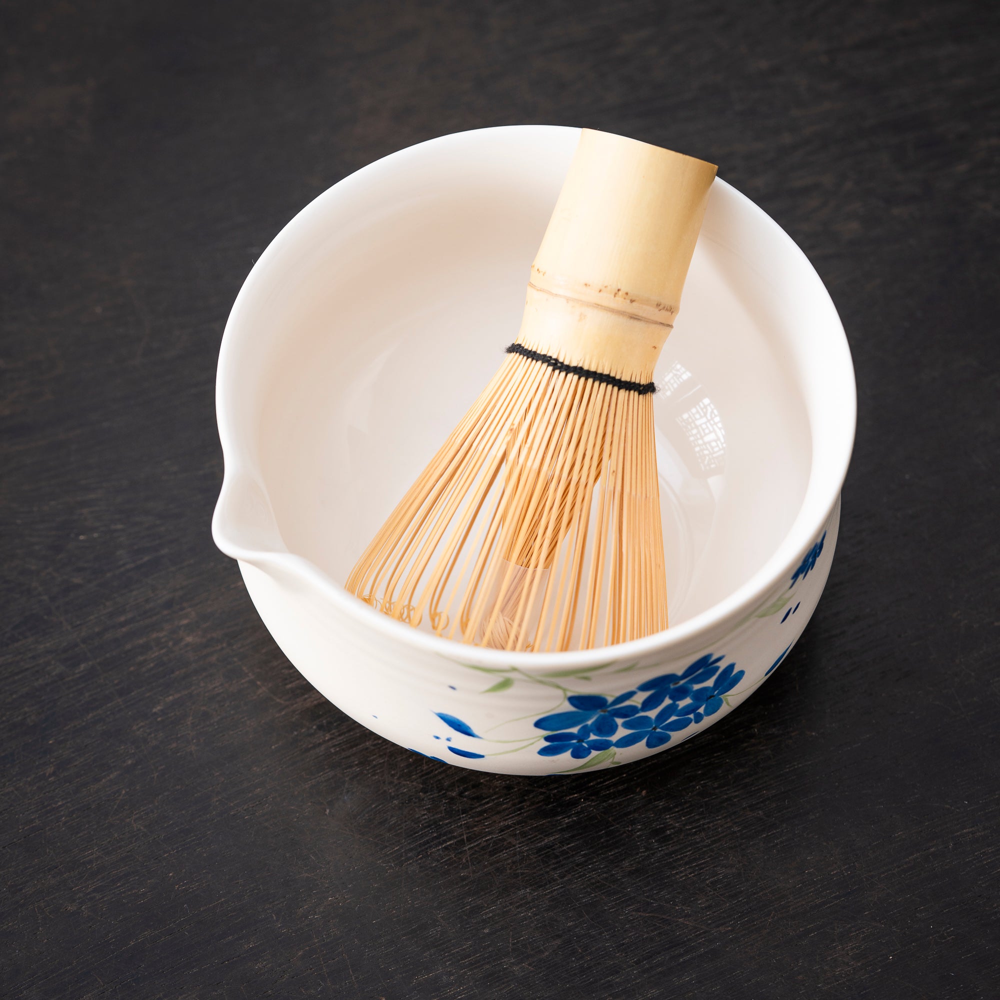 Hand - painted Blue Blossom Matcha Set