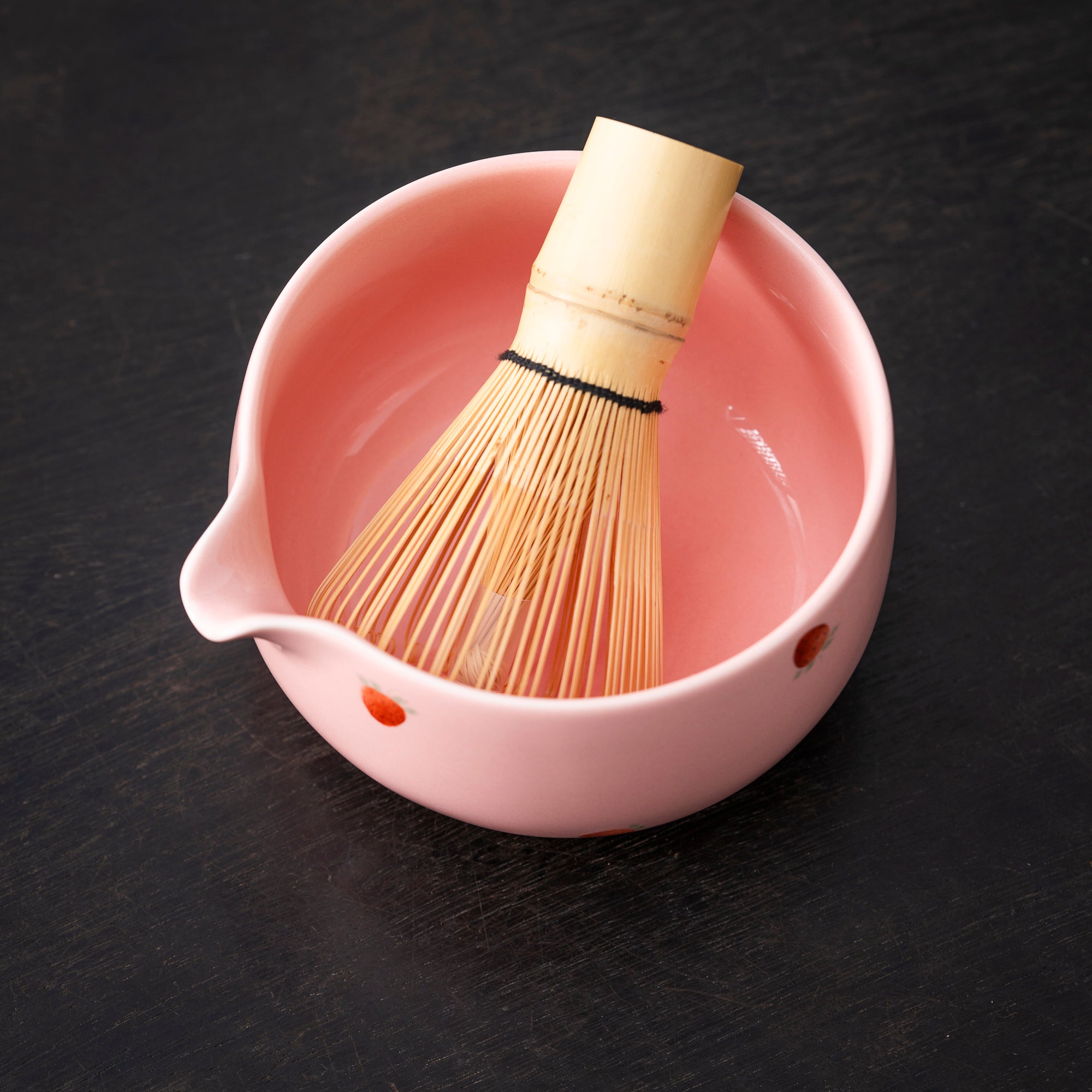 Hand - painted Strawberry Pink Matcha Kit