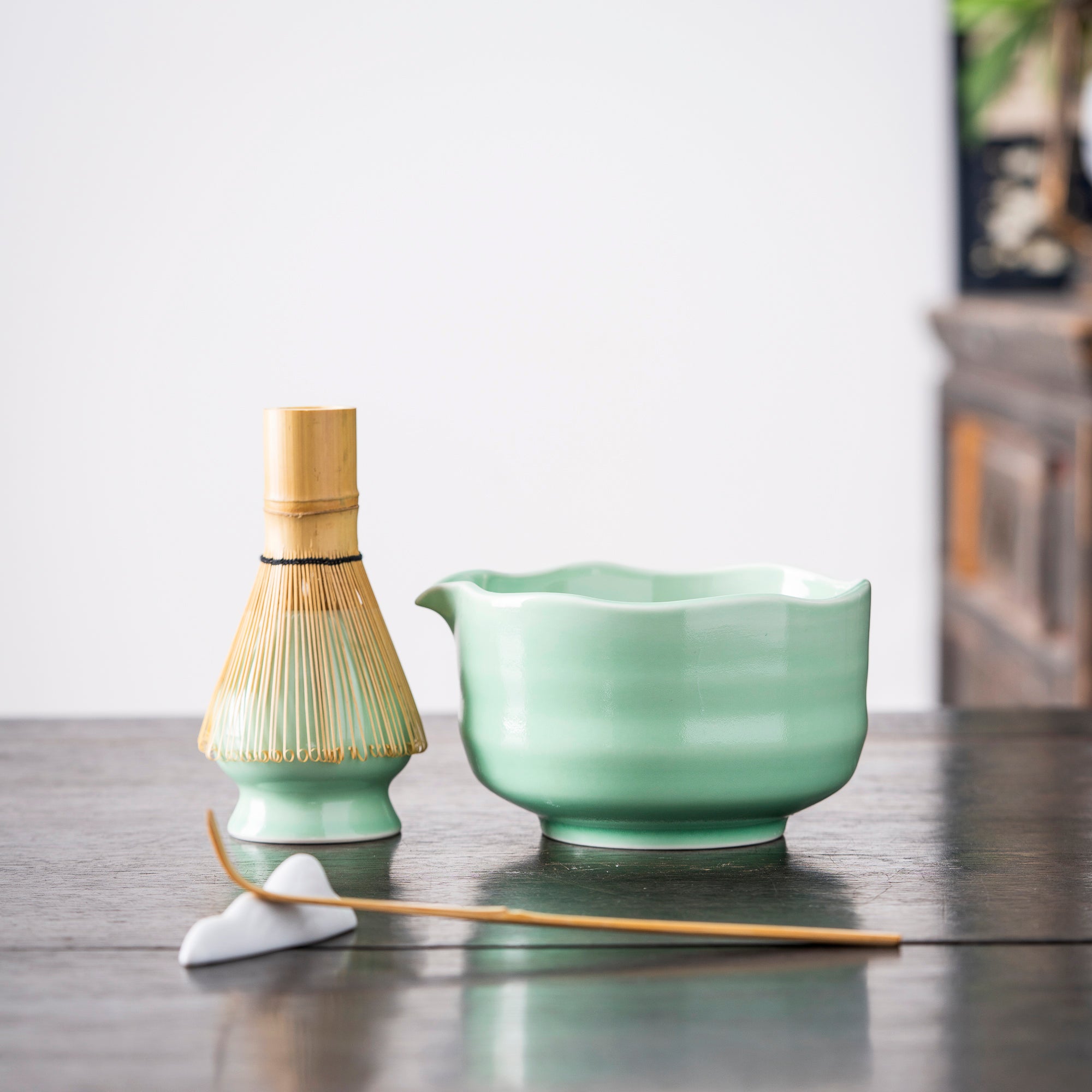 Minimalist Light Green Celadon Matcha Kit