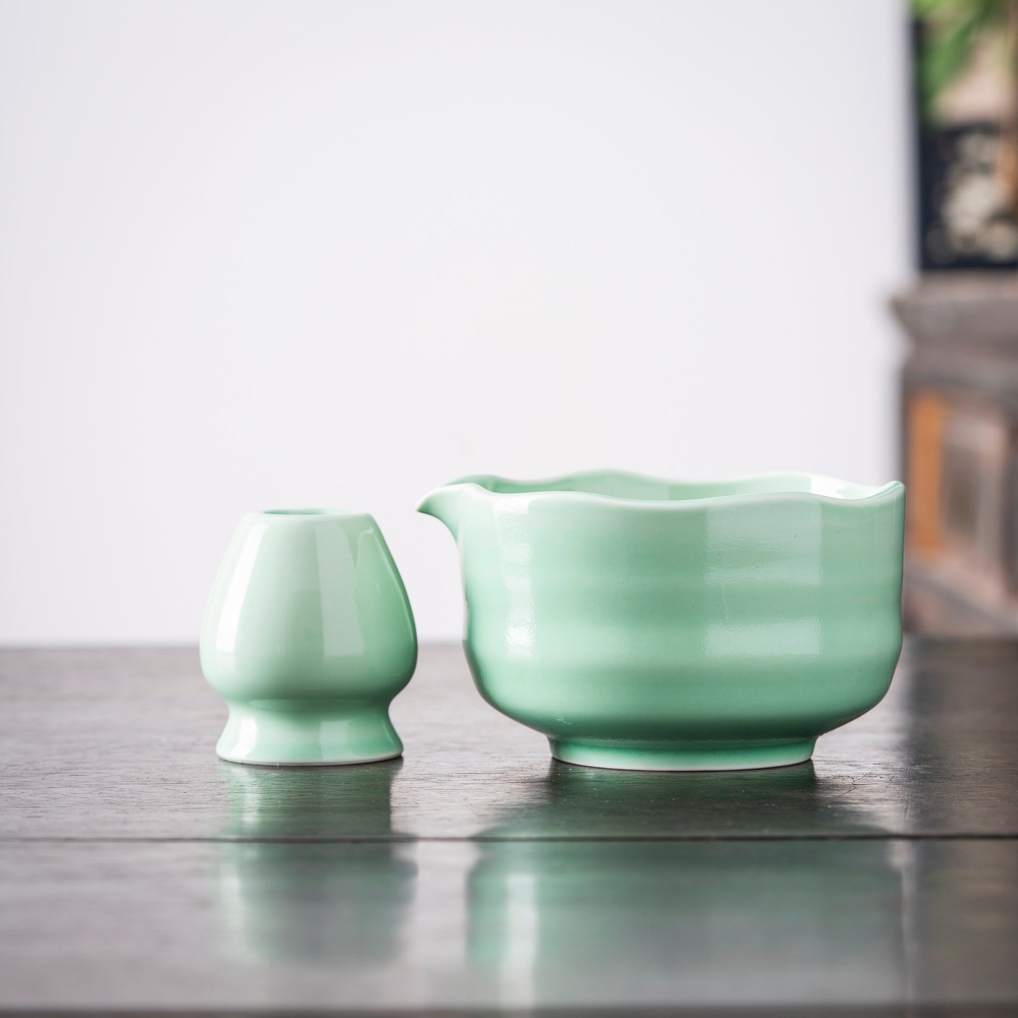 Minimalist Light Green Celadon Matcha Kit