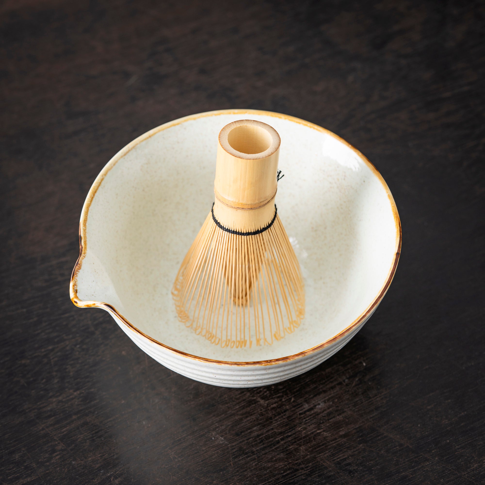 Speckled White Matcha Whisk Set