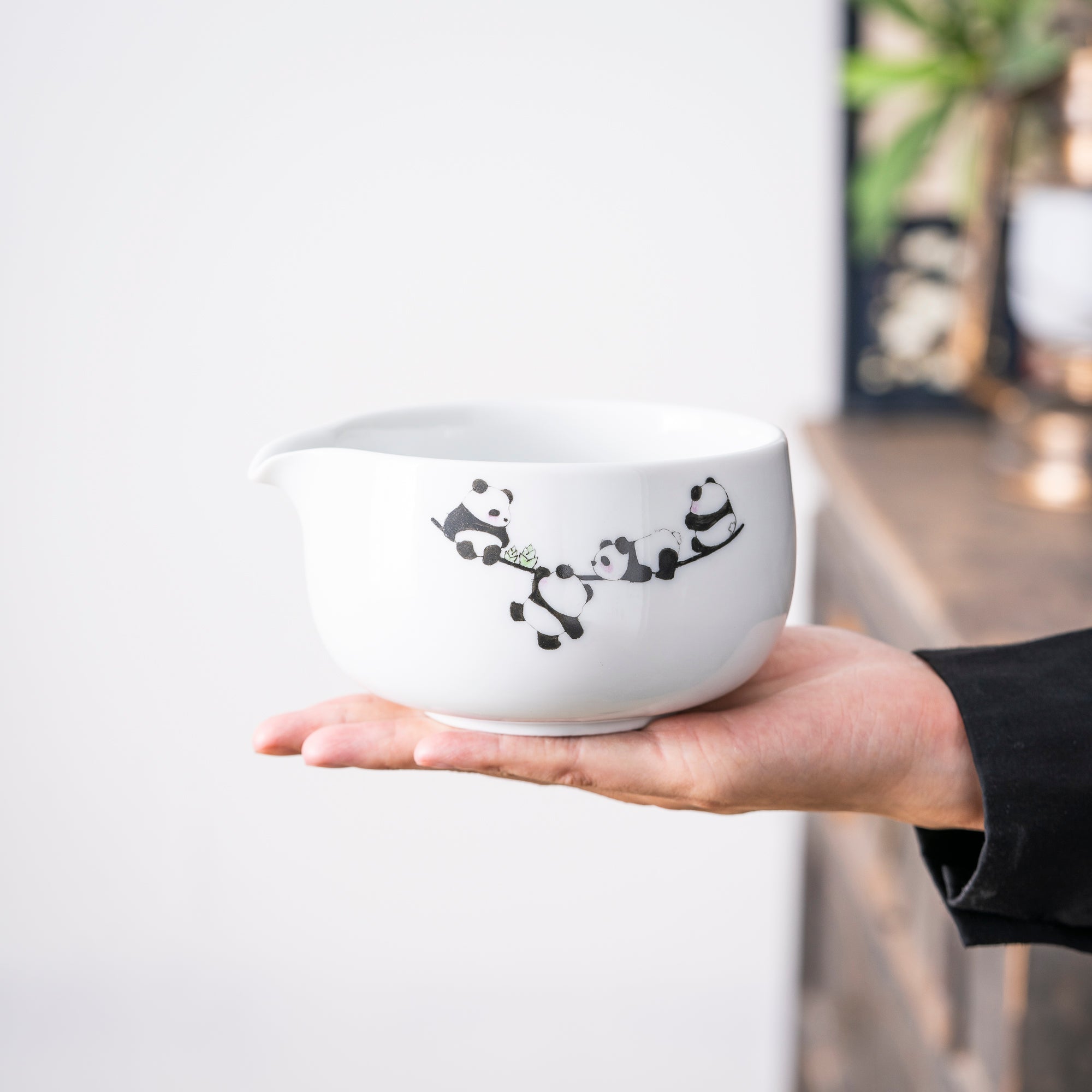 Hand - painted Panda White Matcha Kit