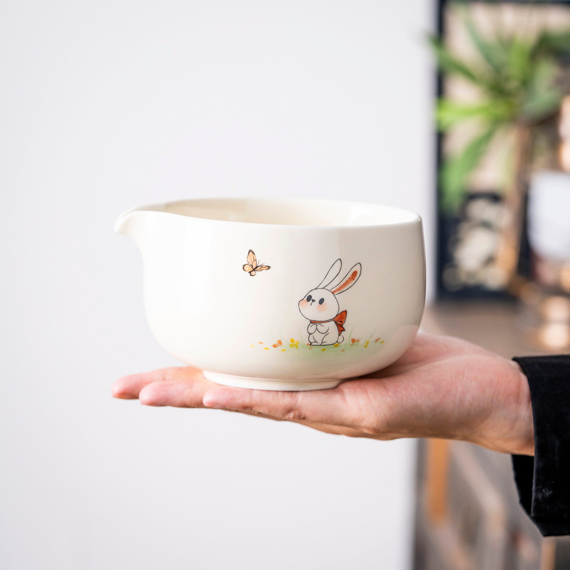 Hand - painted Bunny & Butterfly Matcha Kit