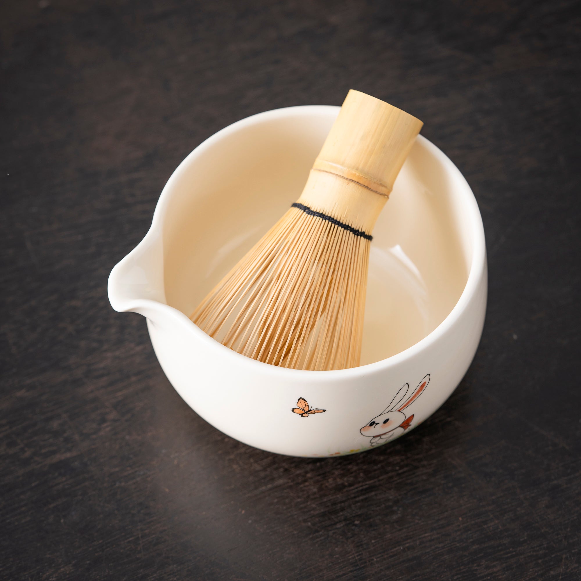 Hand - painted Bunny & Butterfly Matcha Kit
