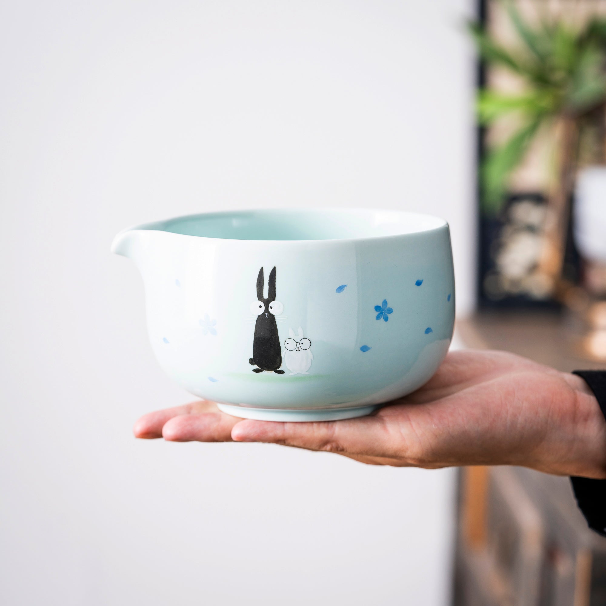 Hand - drawn Bunny & Flower Matcha Set