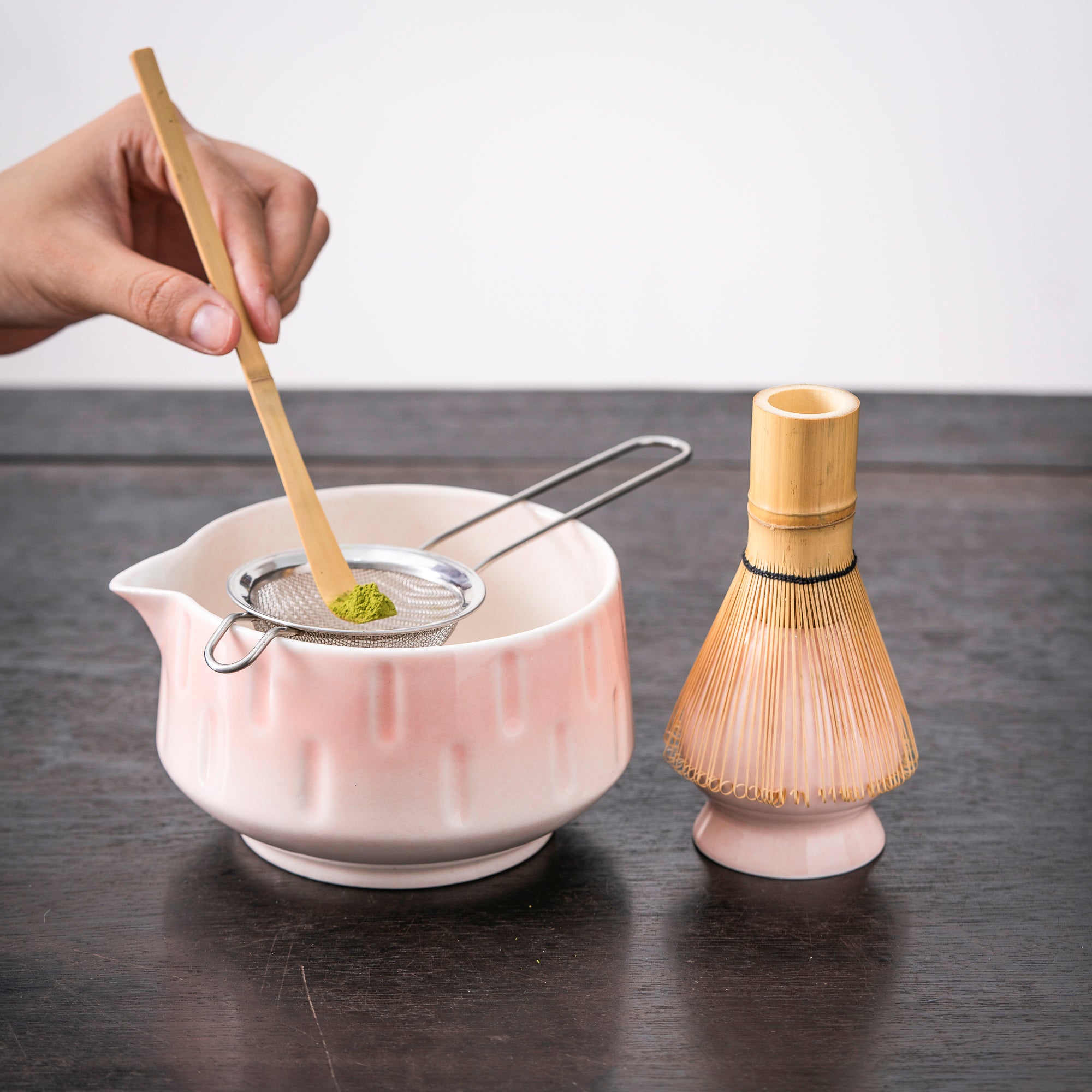 Minimalist Pink Matcha Set