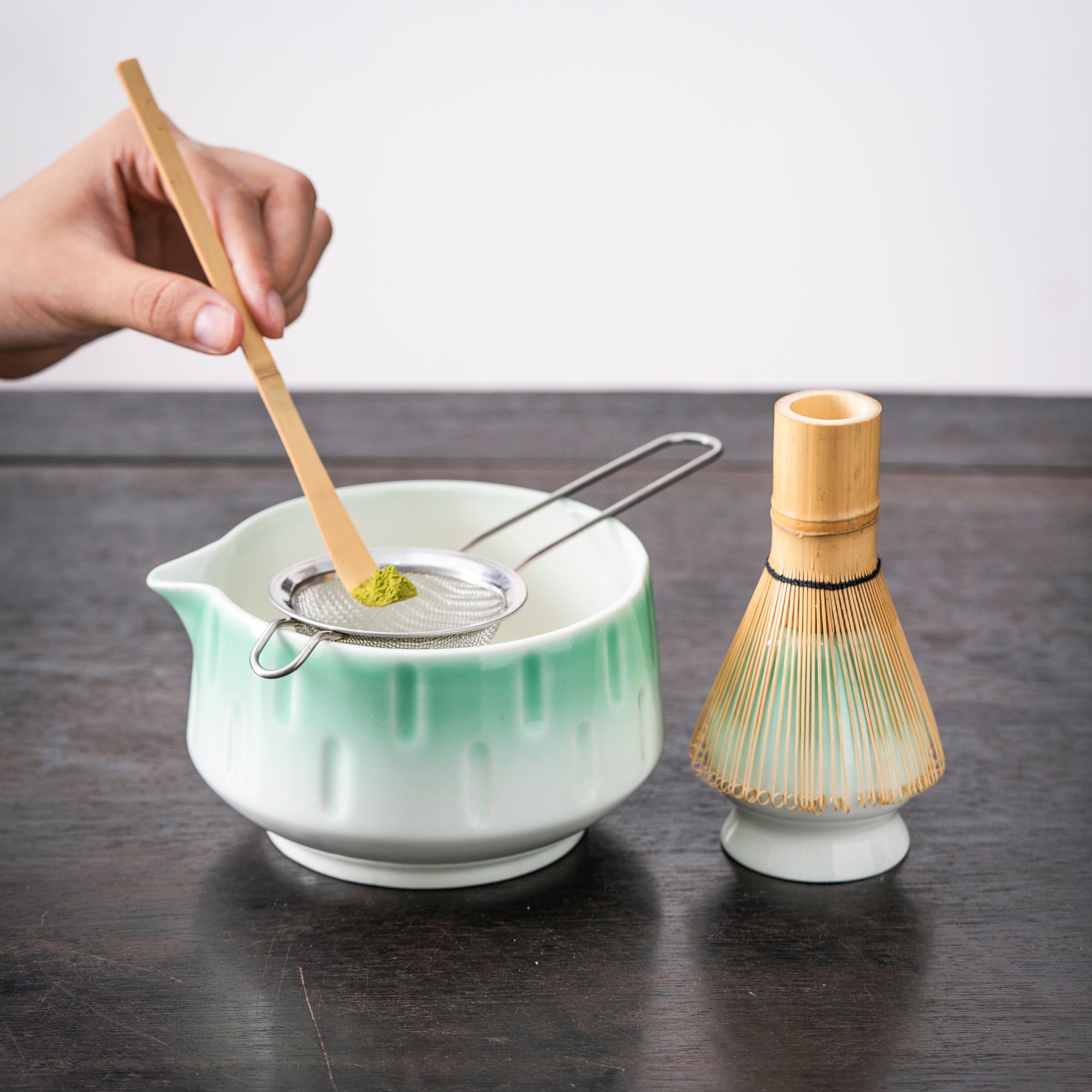 Textured Ombre Green Matcha Kit