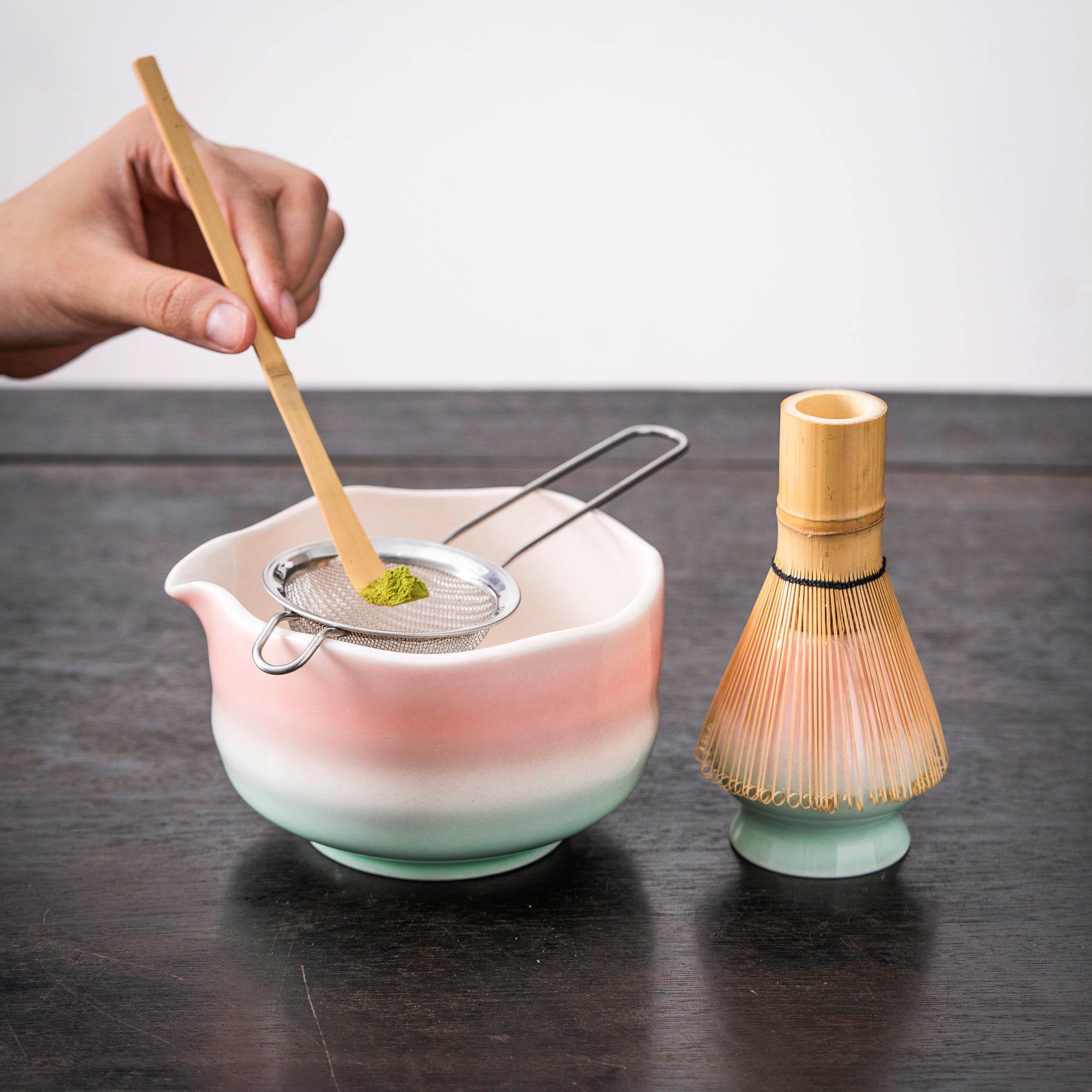 Blush & Mint Ombre Matcha Whisk Set