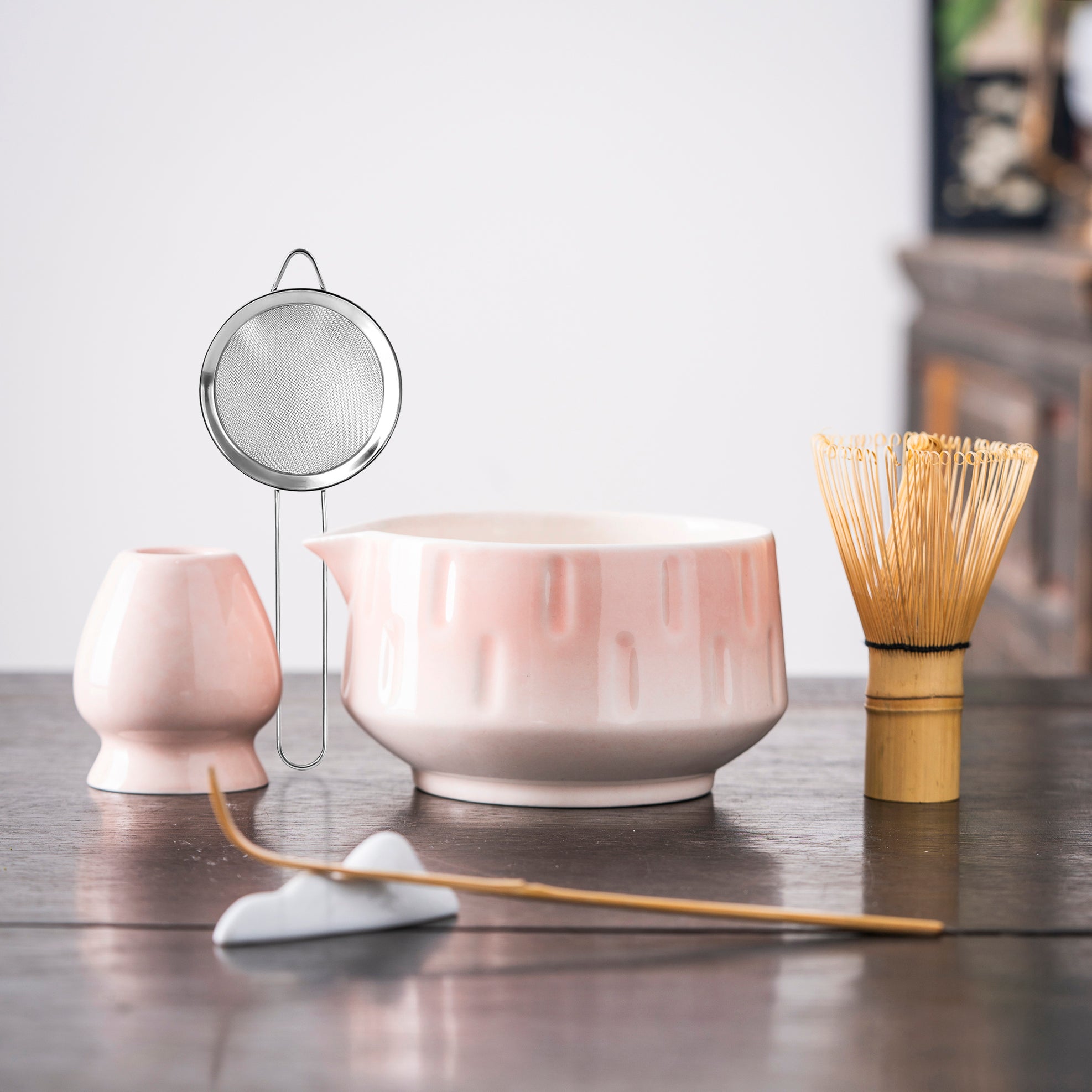 Minimalist Pink Matcha Set
