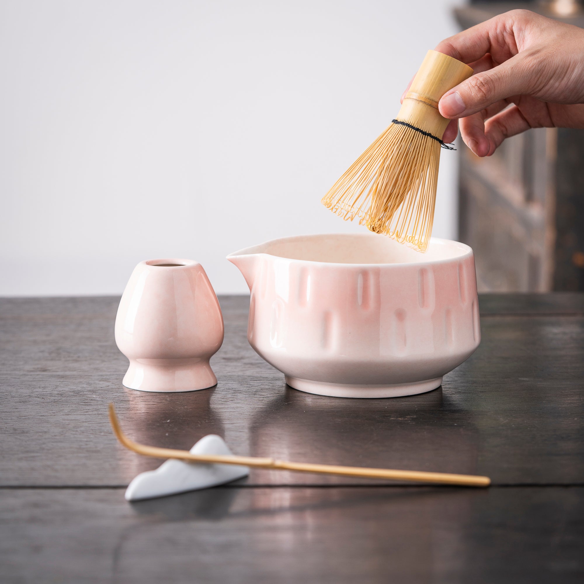Minimalist Pink Matcha Set