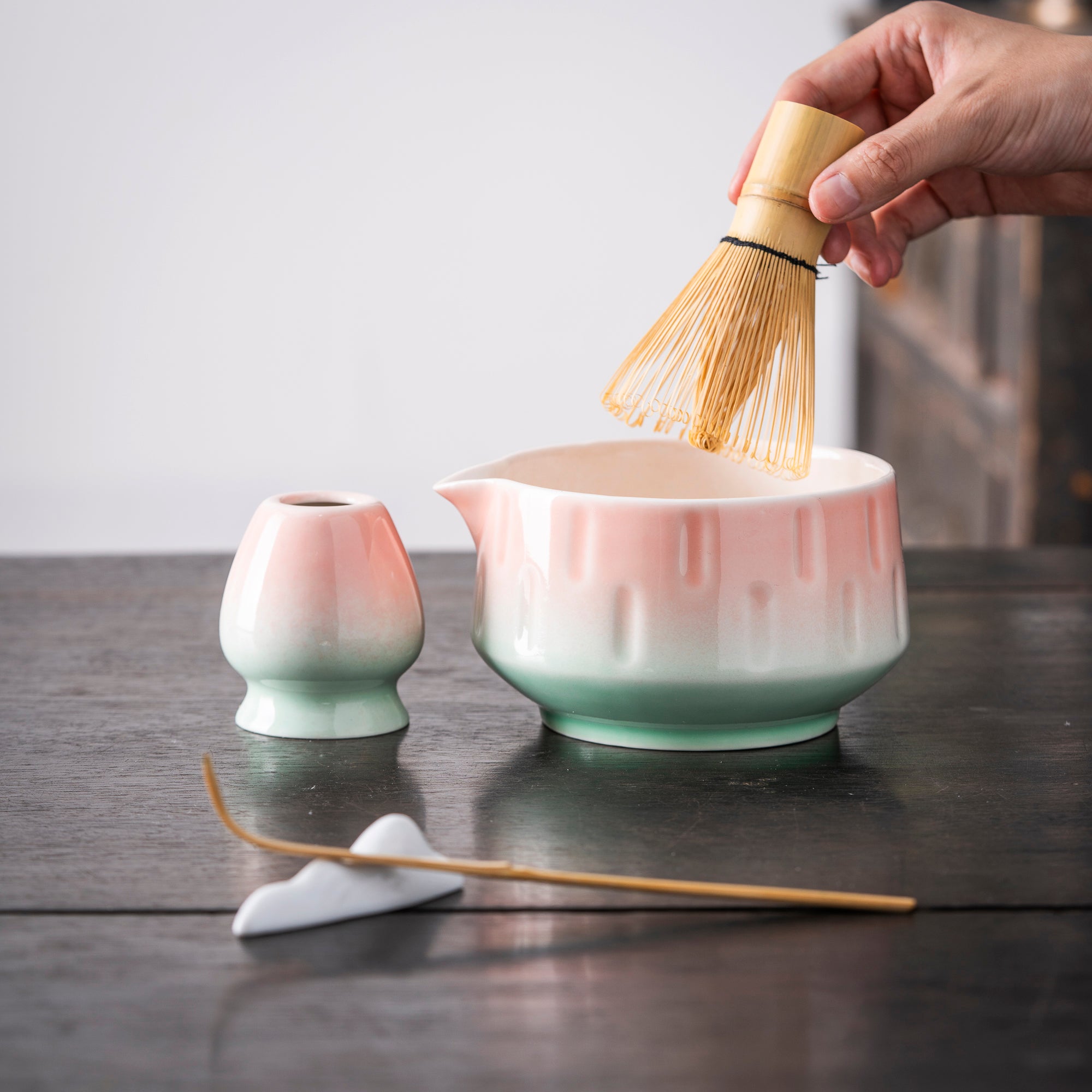 Gradient Pink - Green Minimalist Matcha Kit