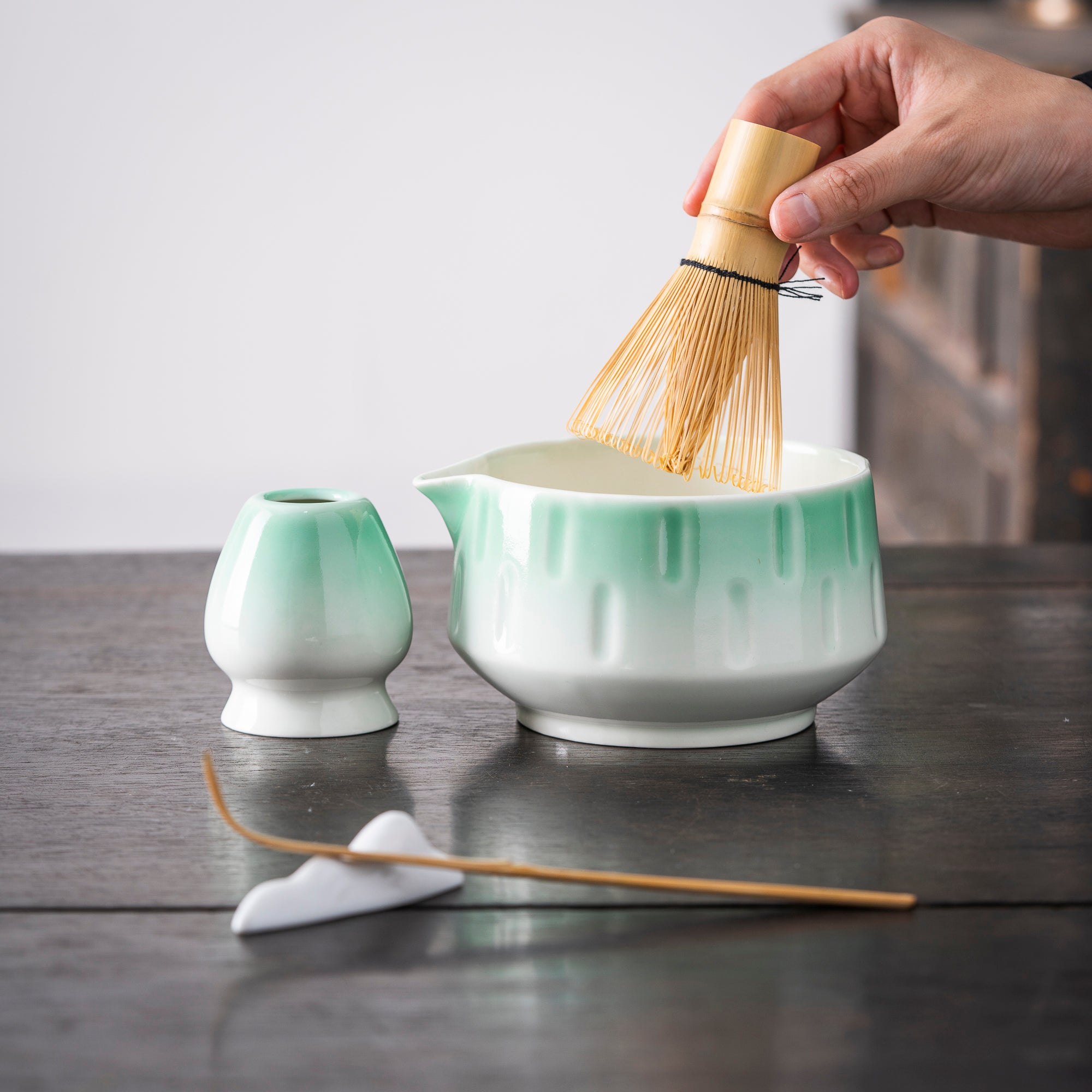 Textured Ombre Green Matcha Kit